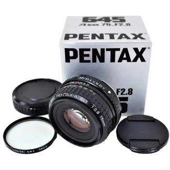 ペンタックス SMC PENTAX-A 645 1:2.8 75mm レンズフィルター PENTAX L39（UV）SMC 58mm　画像