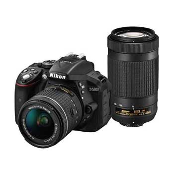 デジタル一眼レフカメラ D5300 AF-P ダブルズームキット ブラック　画像