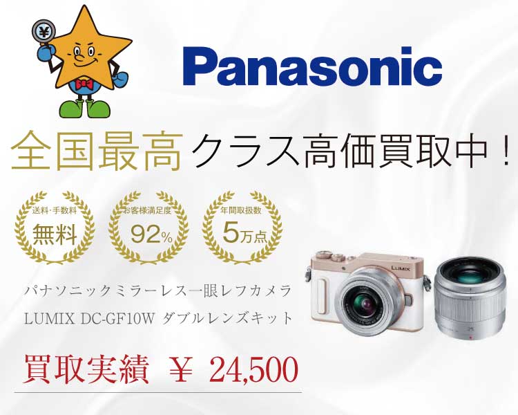 パナソニックミラーレス一眼レフカメラ LUMIX DC-GF10W ダブルレンズ